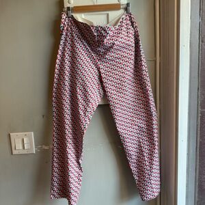 Armani Collezioni repeating teardrops cotton trousers